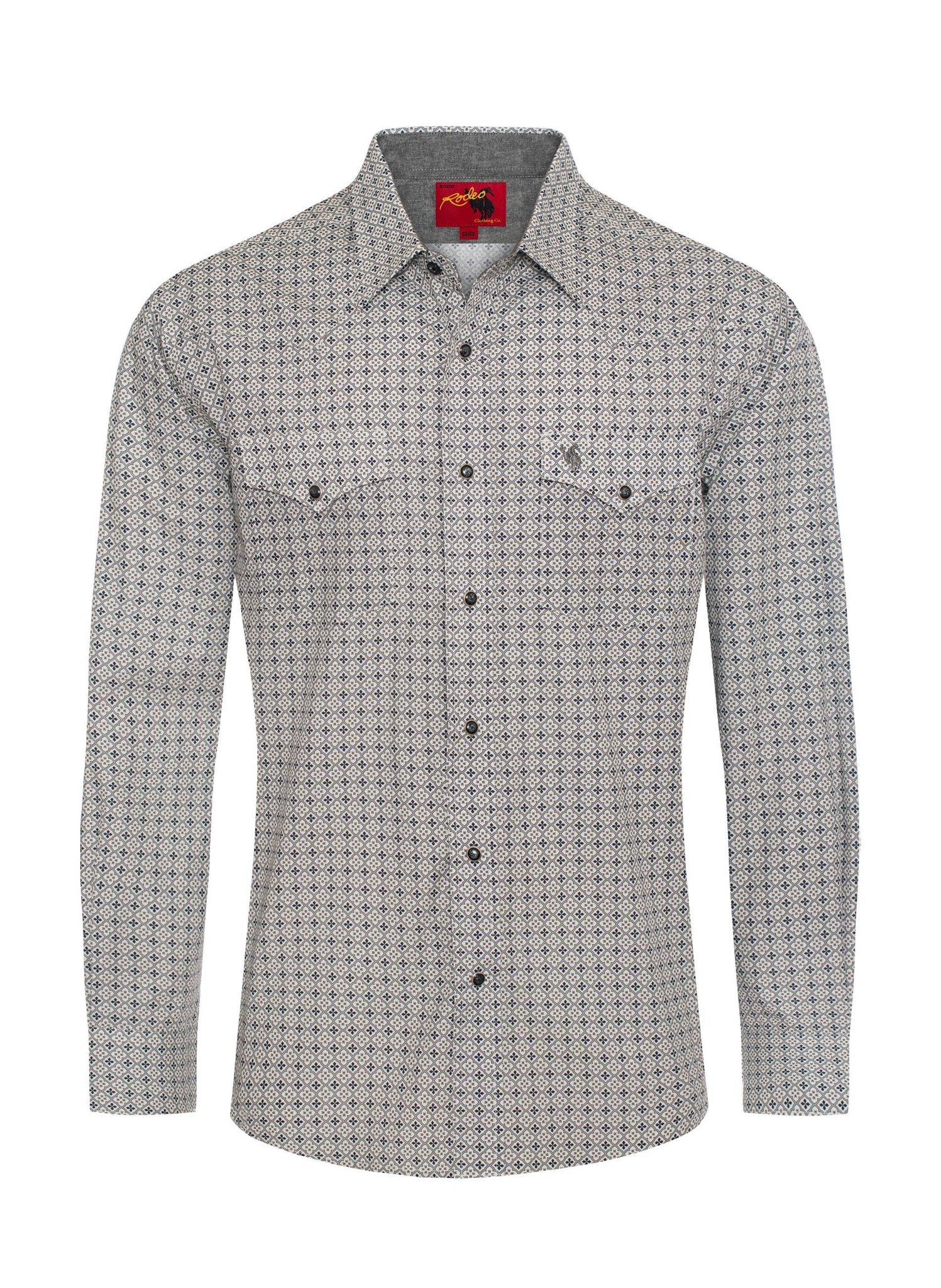 Men's Western Pearl Snap Print Shirt