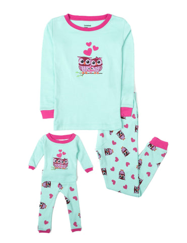 Kids Girl & Doll Cotton Print Pajamas