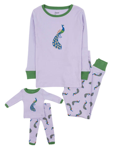 Kids Girl & Doll Cotton Print Pajamas