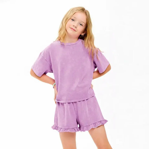 Mineral Washed Top & Shorts Set