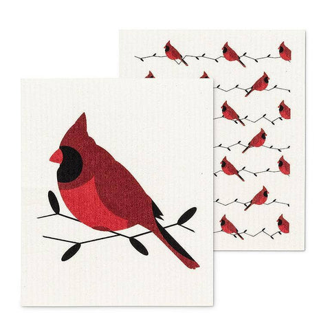 S/2 Cardinals Dishcloths-6.5x8