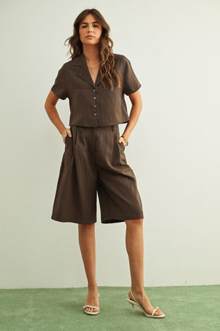 Soft Rayon Button Front Blouse