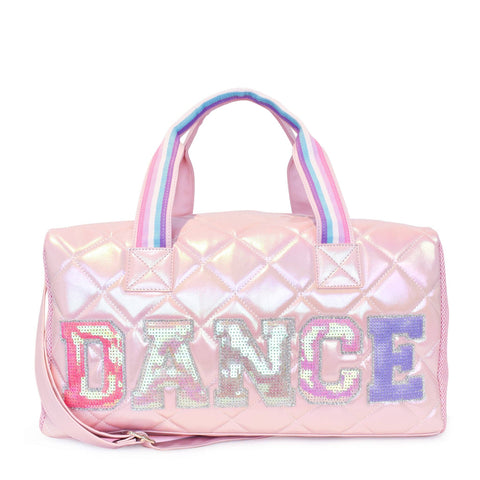 'Dance' Metallic Quilted Large Duffle