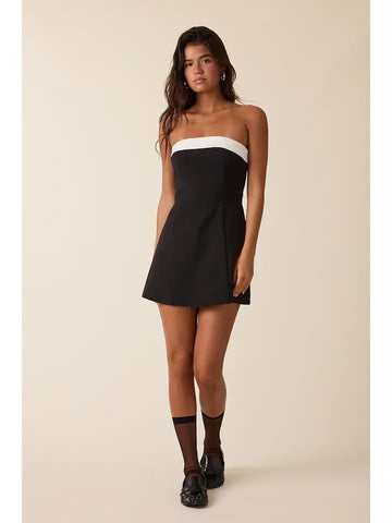 Strapless Colorblock Mini