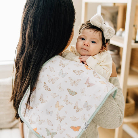 3 Pack Premium Burp Cloths - Flora