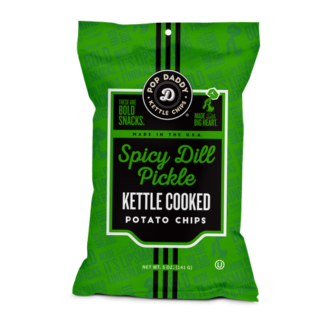 Spicy Dill Pickle Kettle Cooked Potato Chips 5.0 oz