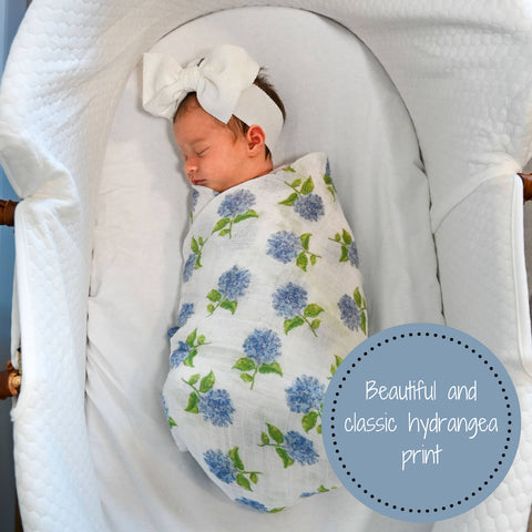 *You Had Me At Hydrangea Baby Swaddle Blanket
