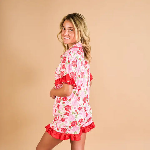 DE | Rose Garden Shorts & Short Sleeve PJ Set