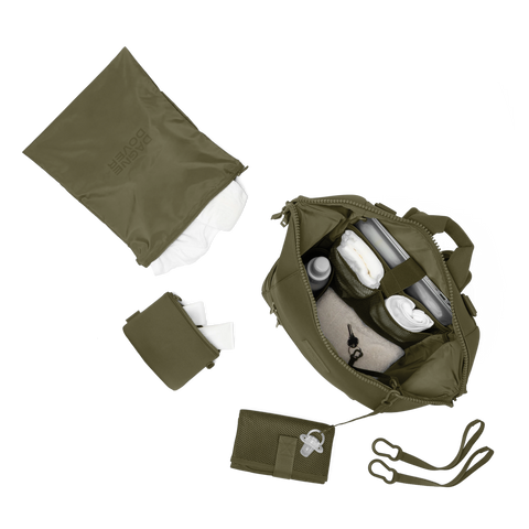 Indi Diaper Backpack in Dark Moss, Large