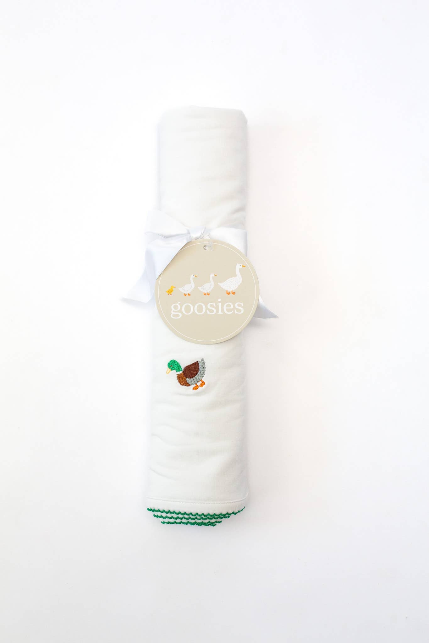 Pip Embroidered Blanket -  Mallard Duck