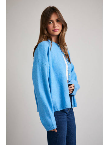 Long Sleeve Crew Neck Knit Cardigan