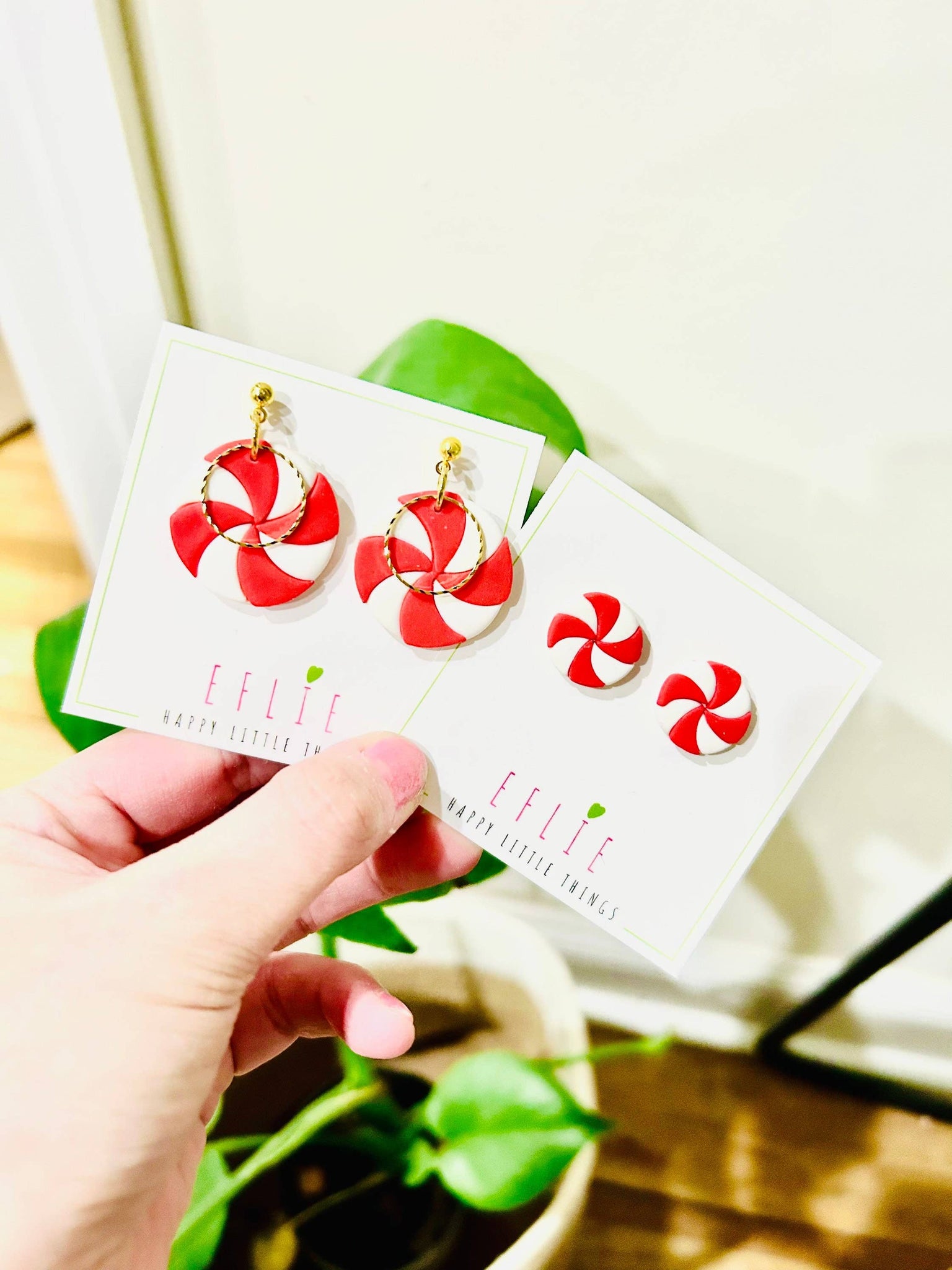 Christmas Peppermint Candy Earrings