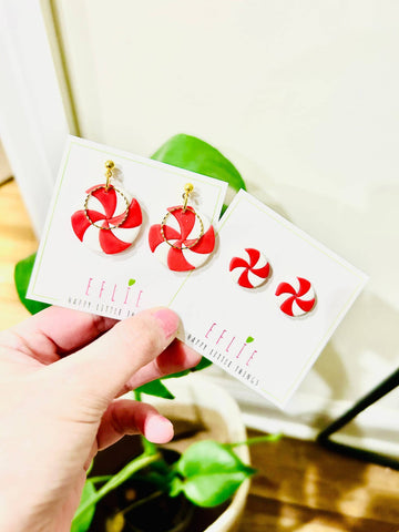 Christmas Peppermint Candy Earrings