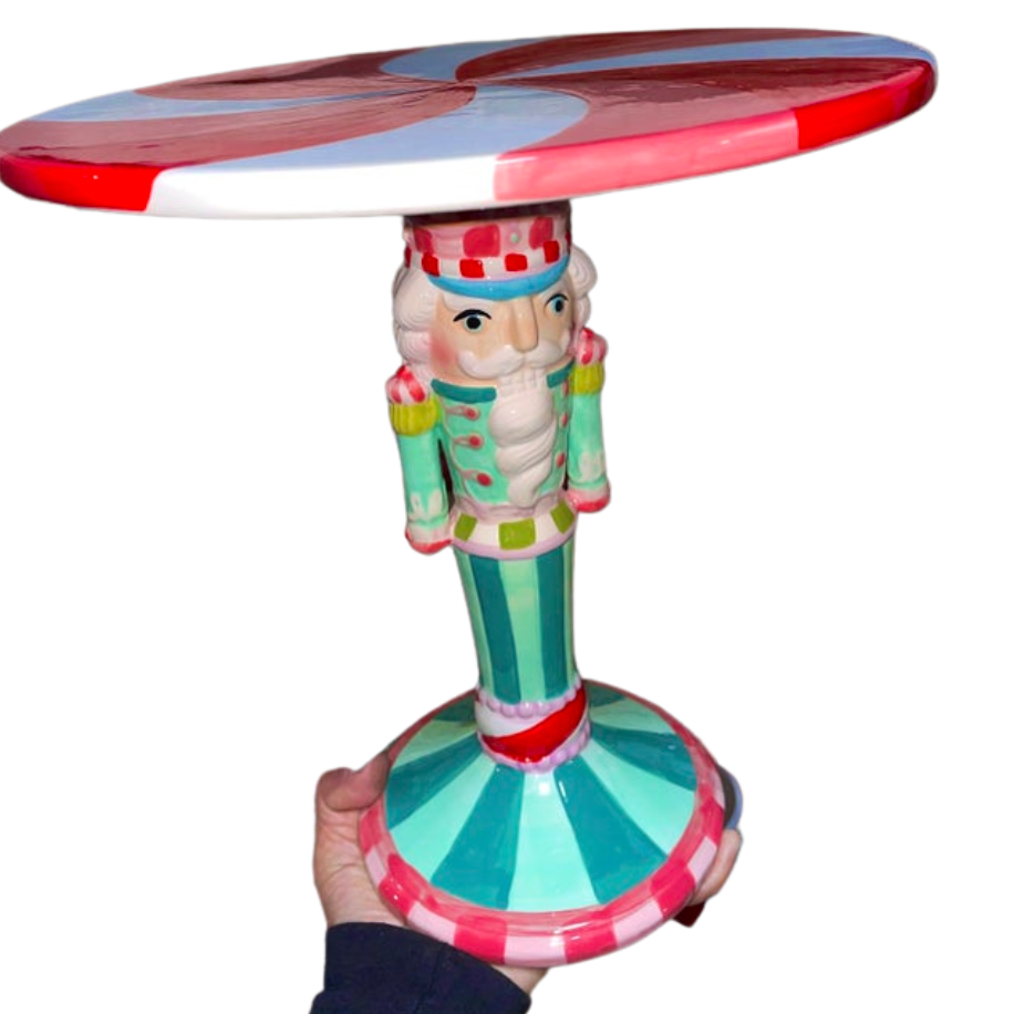 Ceramic Nutcracker Cake Stand