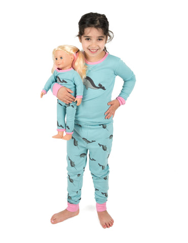 Kids Girl & Doll Cotton Print Pajamas