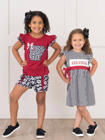 Arkansas Smocked Gingham Dress