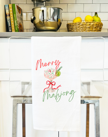 Mahjong Christmas Kitchen Towel