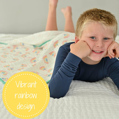 *Somewhere Over The Rainbow Baby Toddler Muslin Quilt