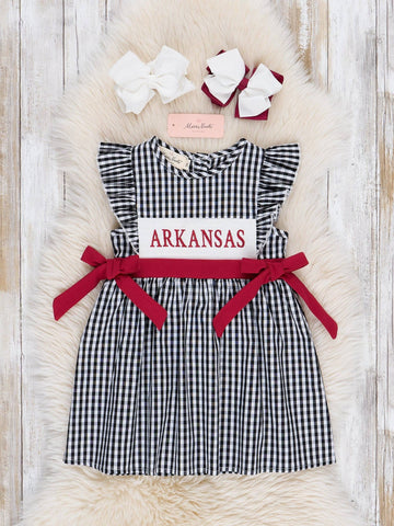 Arkansas Smocked Gingham Dress