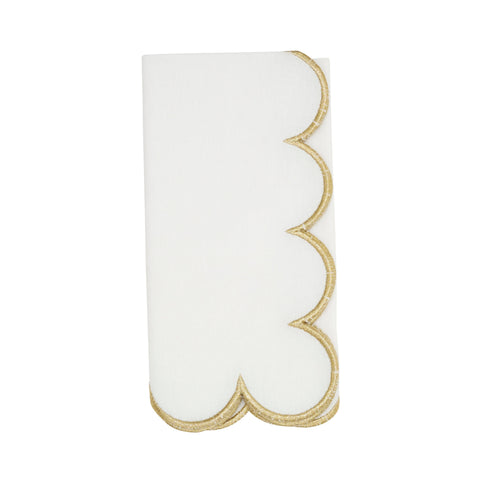 Cotton Scalloped Dinner Napkin