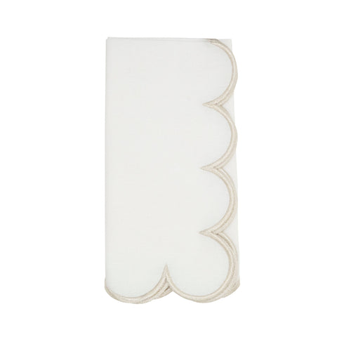 Cotton Scalloped Dinner Napkin