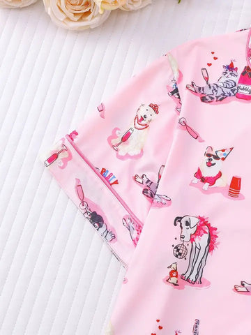 Party Animal Pattern Pj Set