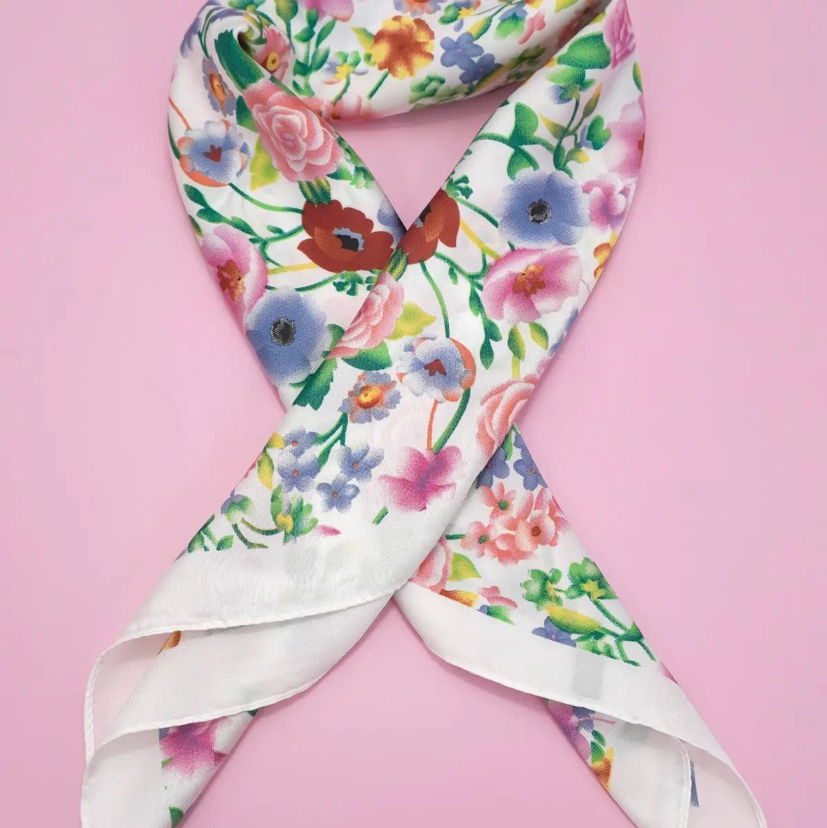 Floral Print Bandana Scarf