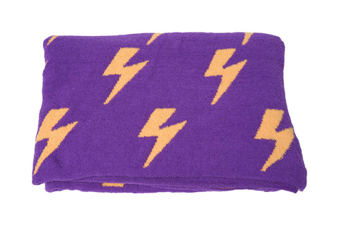 Smiley & Lightning Plush Throw Blankets