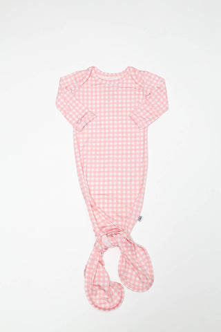 Pink Gingham (Spring/Easter) Knotted Infant Gown