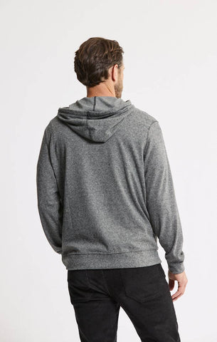 Knit Flannel Pullover Hoodie