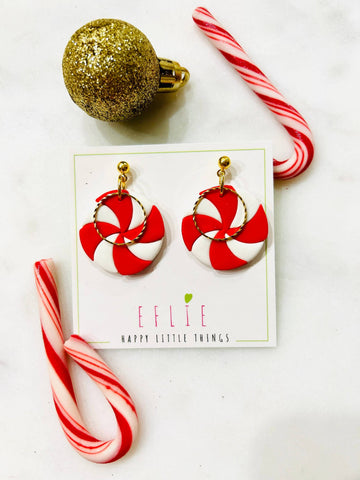 Christmas Peppermint Candy Earrings