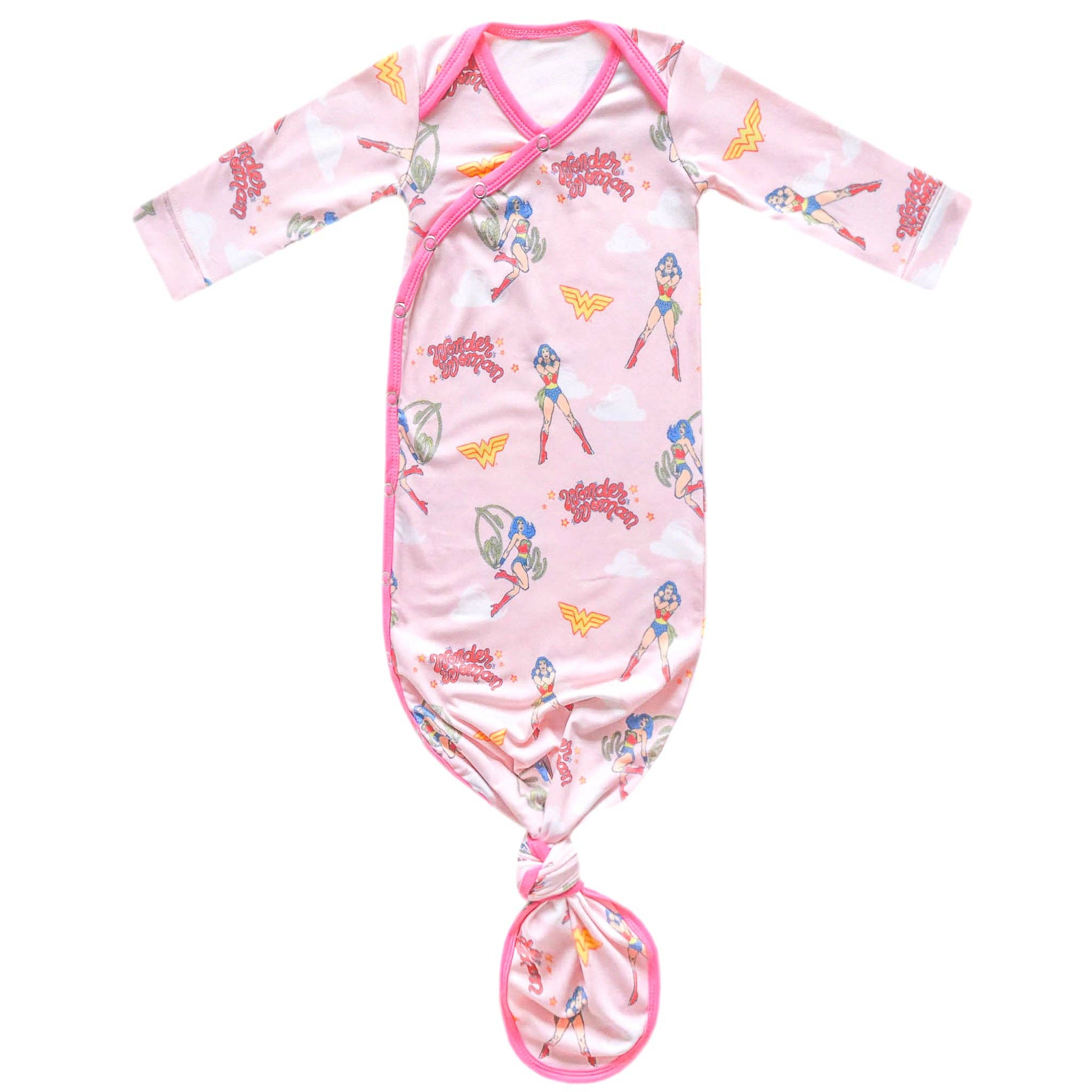 Newborn Knotted Gown - Wonder Woman