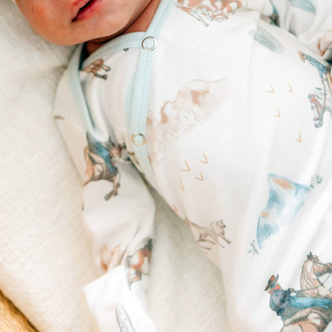 Newborn Knotted Gown - Boone