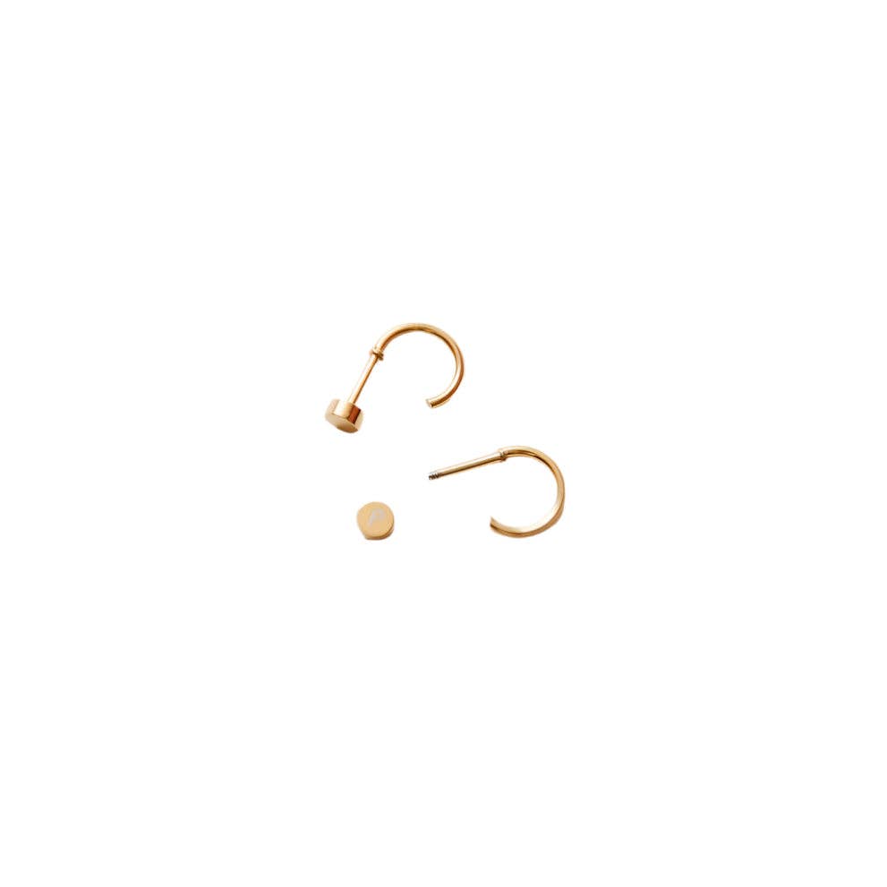 Huggie Stud Earrings - Hypoallergenic, Flat Back, Girl Gift