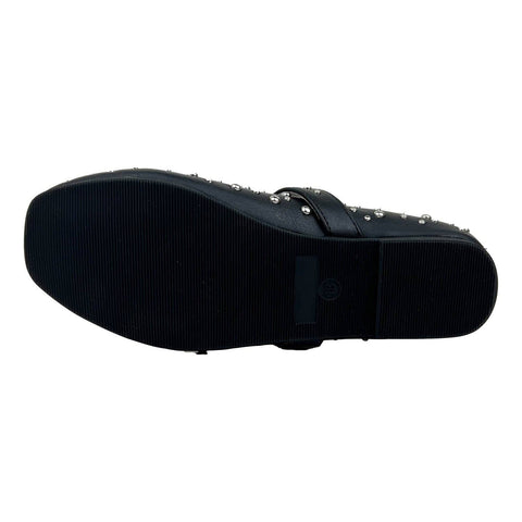 Miss Sadie Ballet Flat in Black Studs - Kids