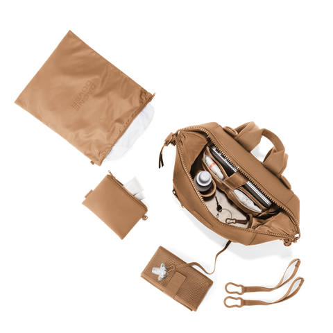 Indi Diaper Backpack in Camel, Medium