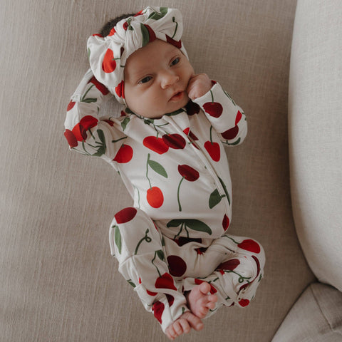 Bamboo Zip Pajamas | Cherry