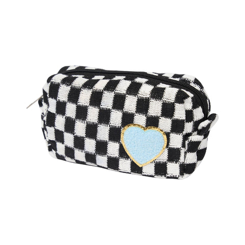 Checkered Cosmetic Bag
