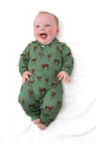 Deer - Sweatshirt Polo Romper
