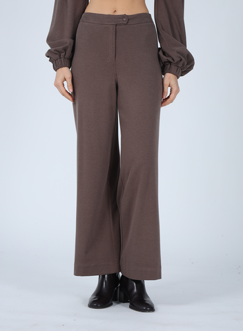 Aylaya | Ginni Knit Trouser in Chocolate