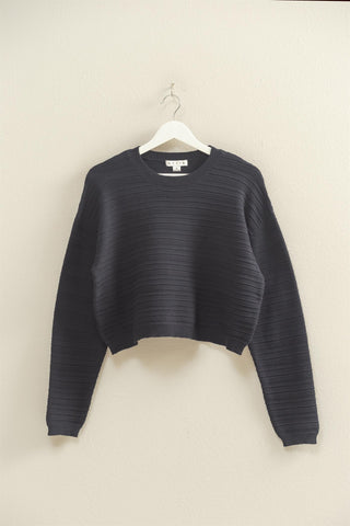 Textured Crew Neck Sweater