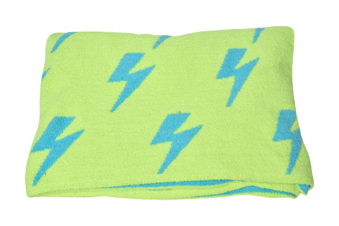 Smiley & Lightning Plush Throw Blankets