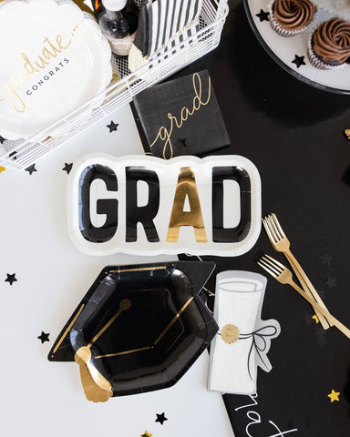GRD1039 - Script Grad Paper Cocktail Napkin