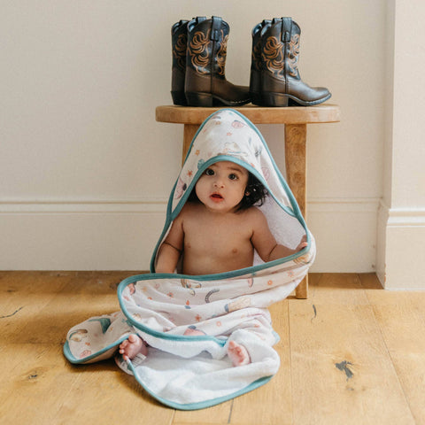 Premium Baby Knit Hooded Towel - Cheyenne