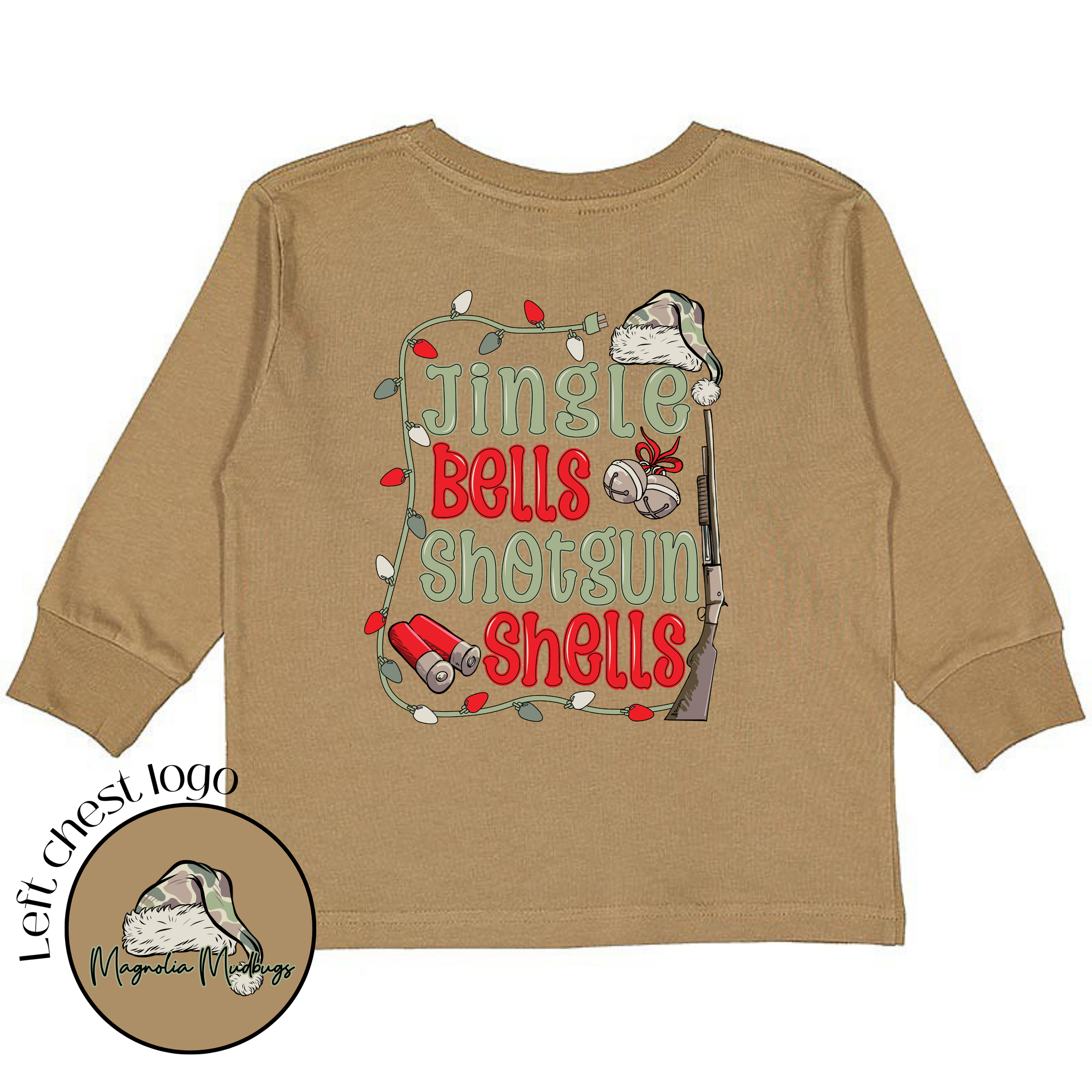 Jingle Bells Shotgun Shells Kids T-Shirt