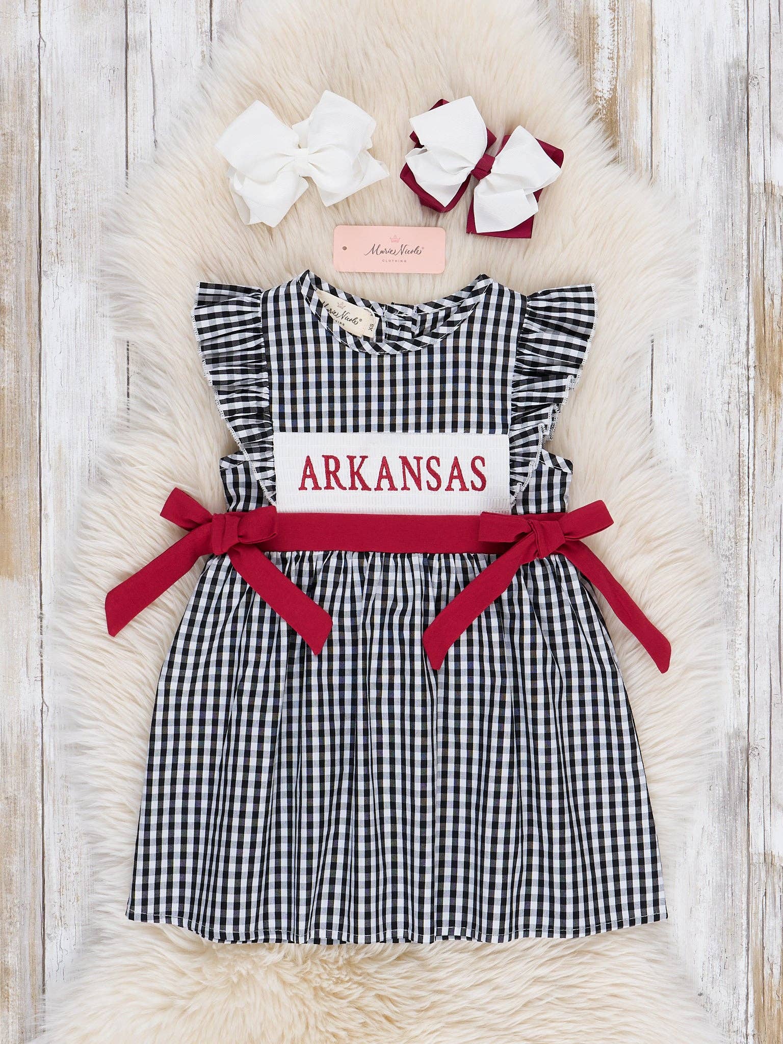 Arkansas Smocked Gingham Dress