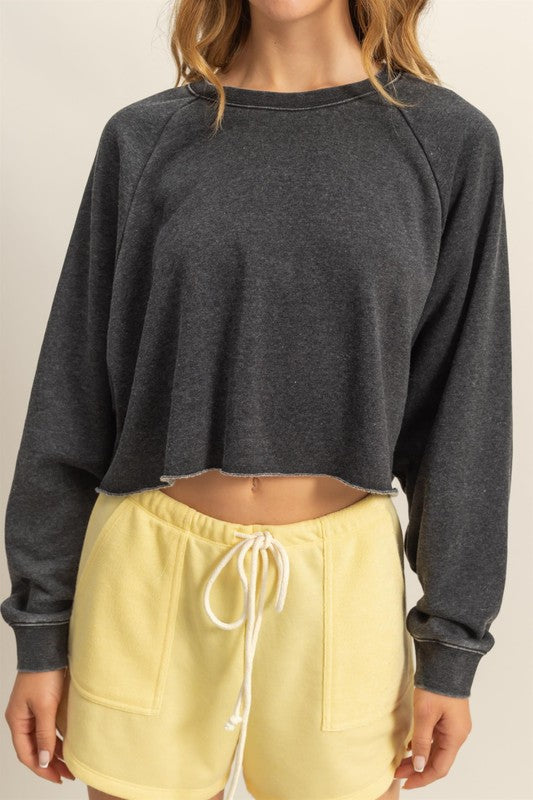 Laid Back Cropped Sweatshirt