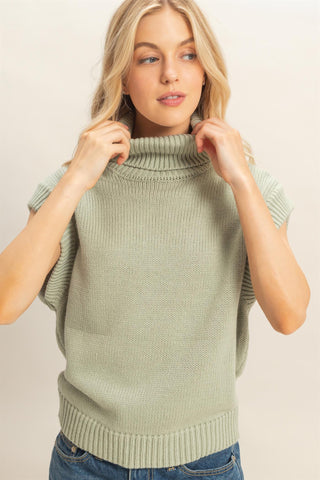 Sleeveless Turtleneck Sweater