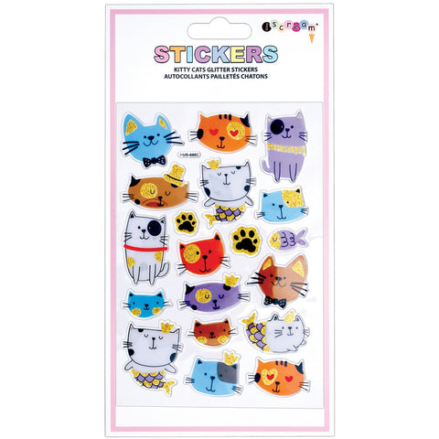 IScream | Kitty Cats Glitter Stickers