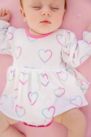 Beaufort Bonnet | Long Sleeve Daisy Diaper Cover Dress